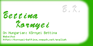 bettina kornyei business card